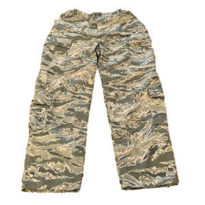 𝅺CAMOUFLAGE Combat Heavy Duty Pants, Size 34R, Khaki Green. Unisex.